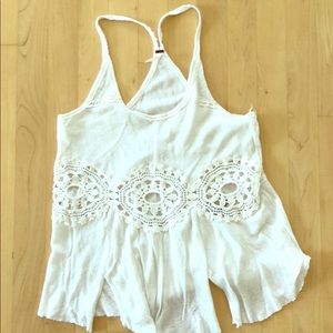 Free people beachy white tank